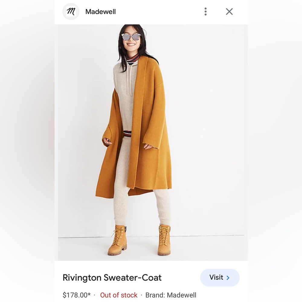 Rivington Sweater Coat - Madewell